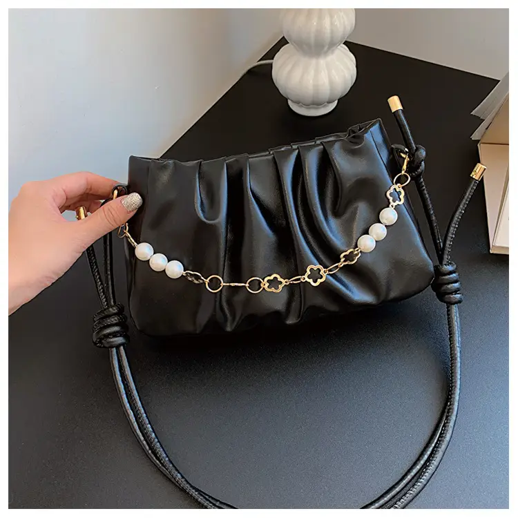 Black Pleated Shoulder Bag for Women 2023 — feature 22