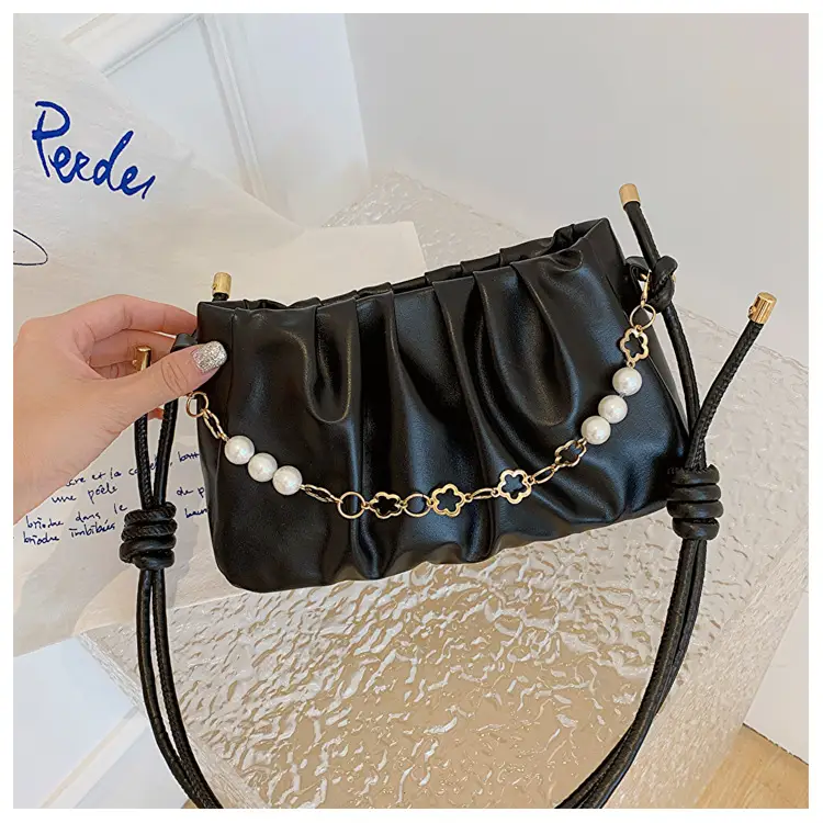Black Pleated Shoulder Bag for Women 2023 — feature 24