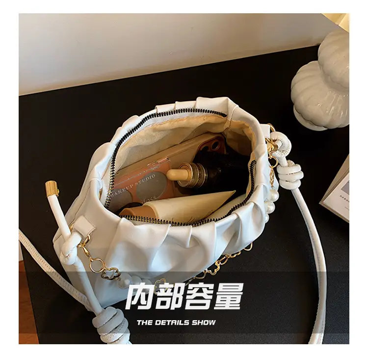 Black Pleated Shoulder Bag for Women 2023 — feature 6