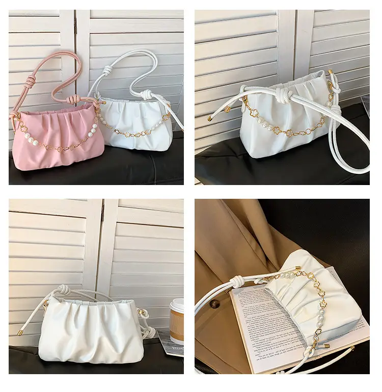 Black Pleated Shoulder Bag for Women 2023 — feature 7