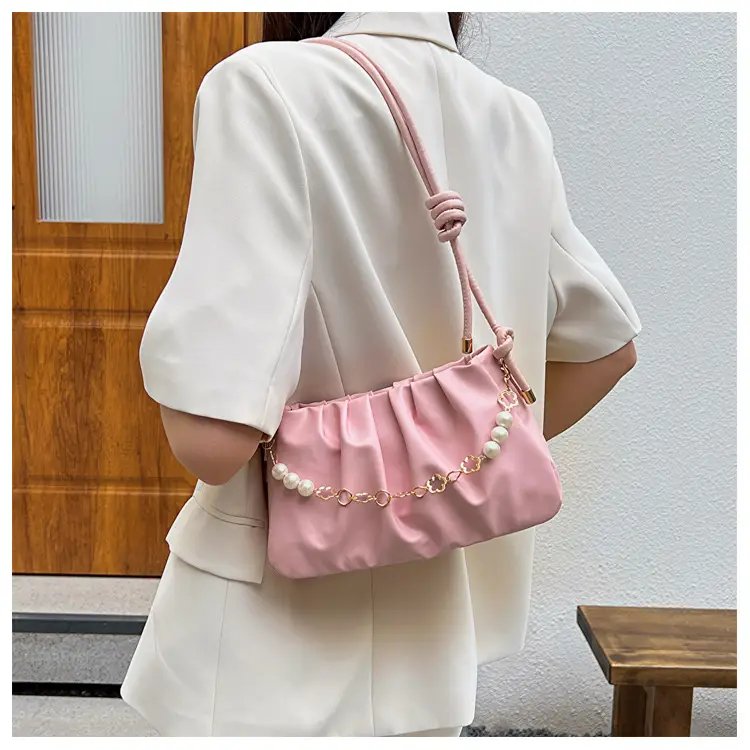 Black Pleated Shoulder Bag for Women 2023 — feature 9
