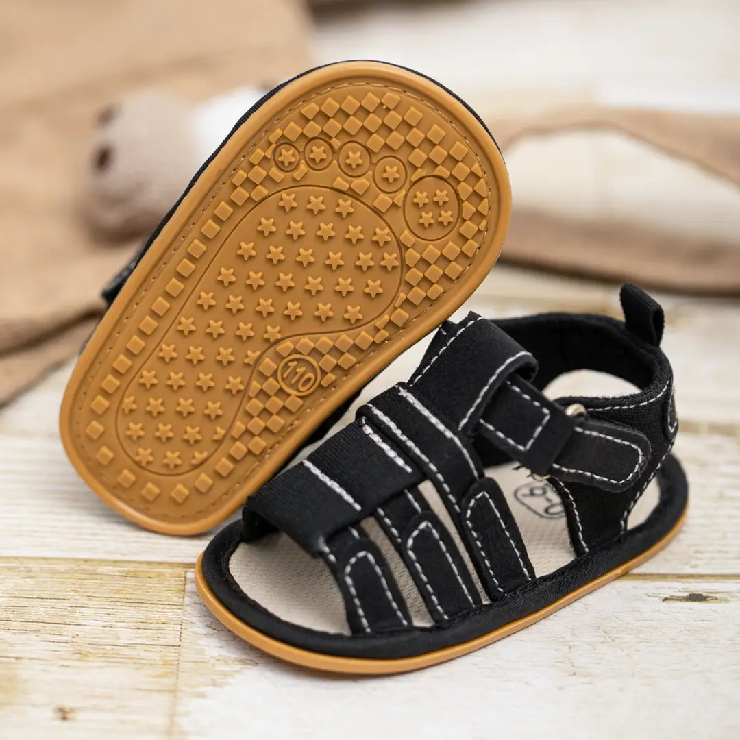 Summer 0-1 year old toddler shoes non-slip breathable baby sandals Velcro casual male baby shoes baby shoes - Image 5