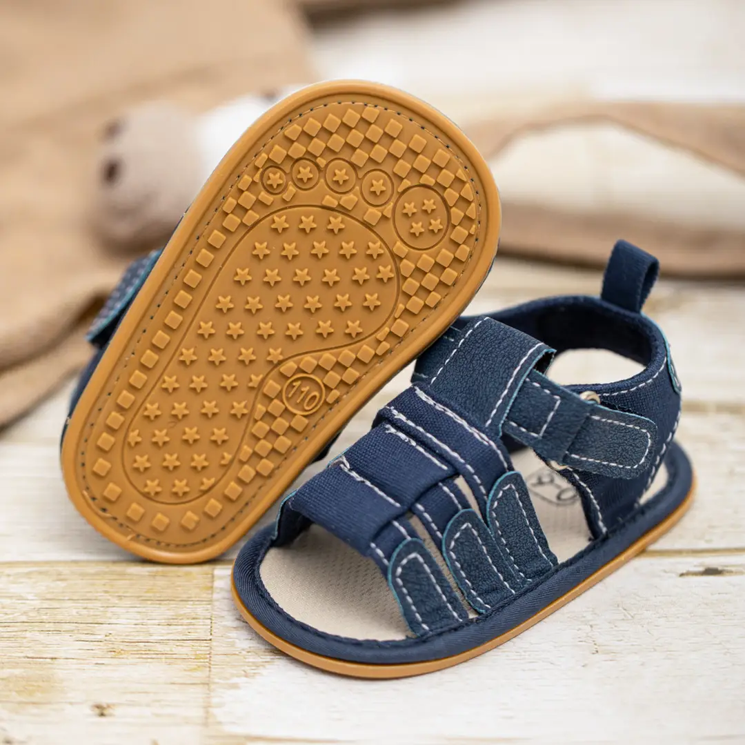 Summer 0-1 year old toddler shoes non-slip breathable baby sandals Velcro casual male baby shoes baby shoes - Image 6
