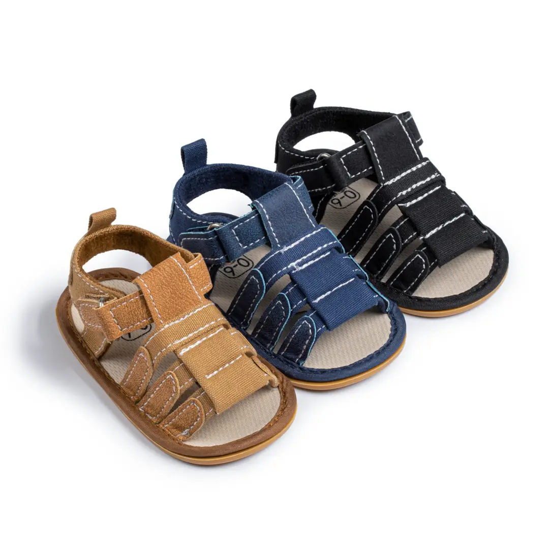 Summer 0-1 year old toddler shoes non-slip breathable baby sandals Velcro casual male baby shoes baby shoes - Image 8