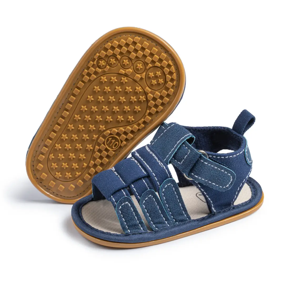 Summer 0-1 year old toddler shoes non-slip breathable baby sandals Velcro casual male baby shoes baby shoes - Image 3