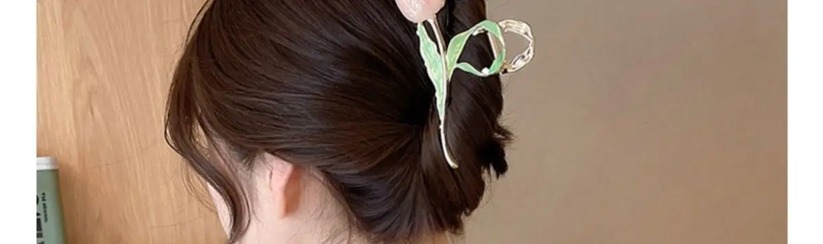 Tulip Grip Hair Clip Red Net 2022 Summer — feature 12