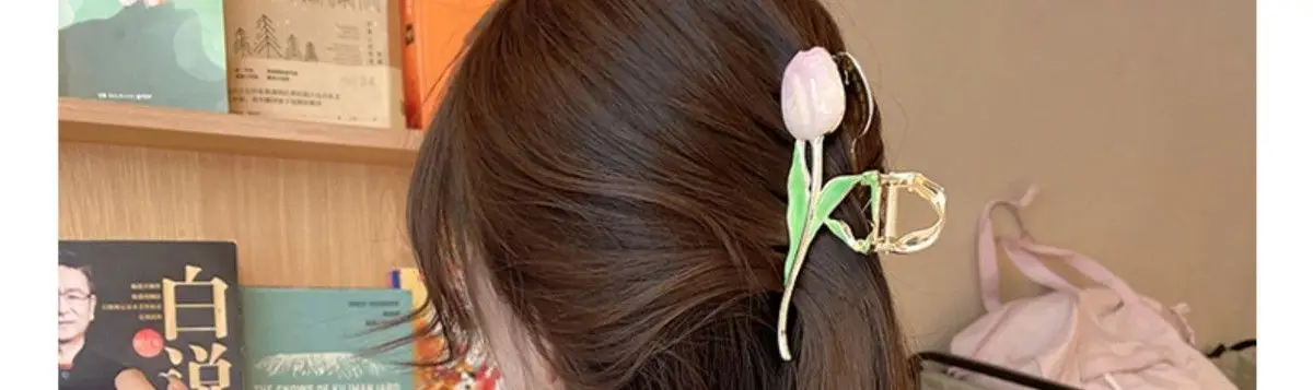 Tulip Grip Hair Clip Red Net 2022 Summer — feature 15