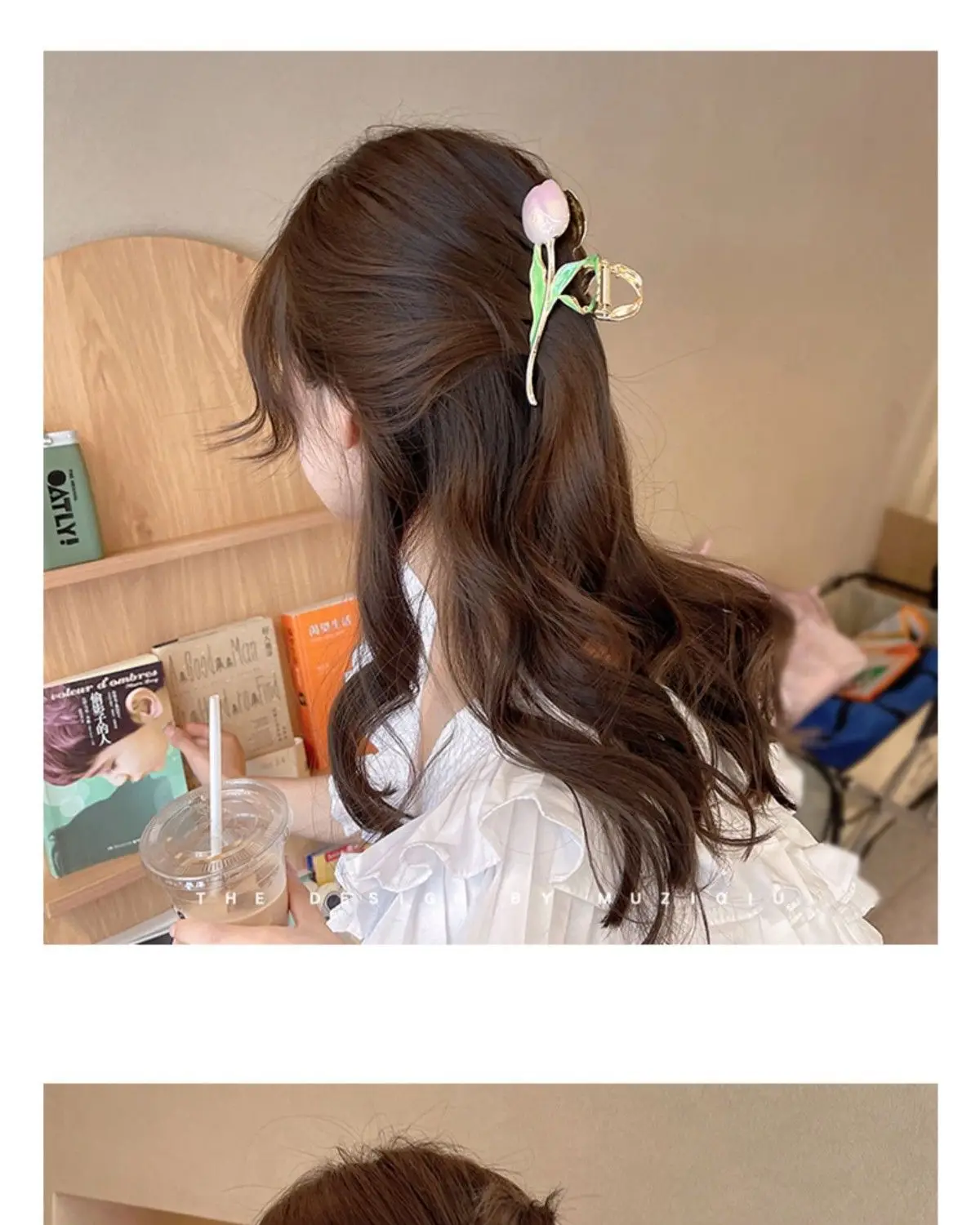 Tulip Grip Hair Clip Red Net 2022 Summer — feature 17