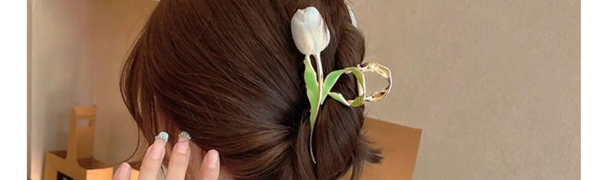 Tulip Grip Hair Clip Red Net 2022 Summer — feature 18