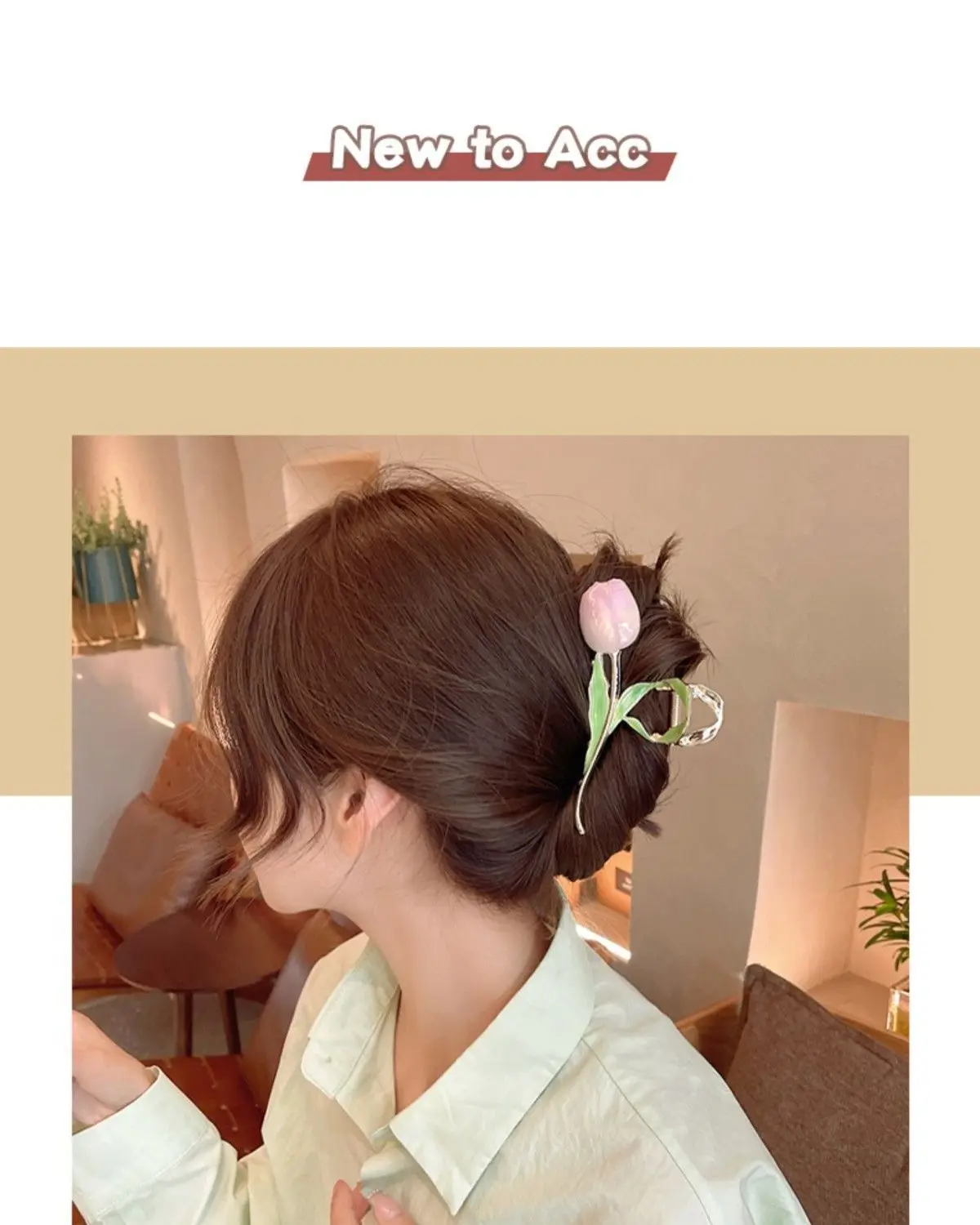 Tulip Grip Hair Clip Red Net 2022 Summer — feature 2