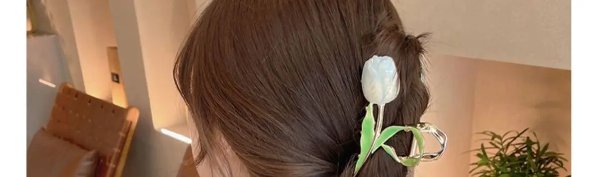 Tulip Grip Hair Clip Red Net 2022 Summer — feature 6