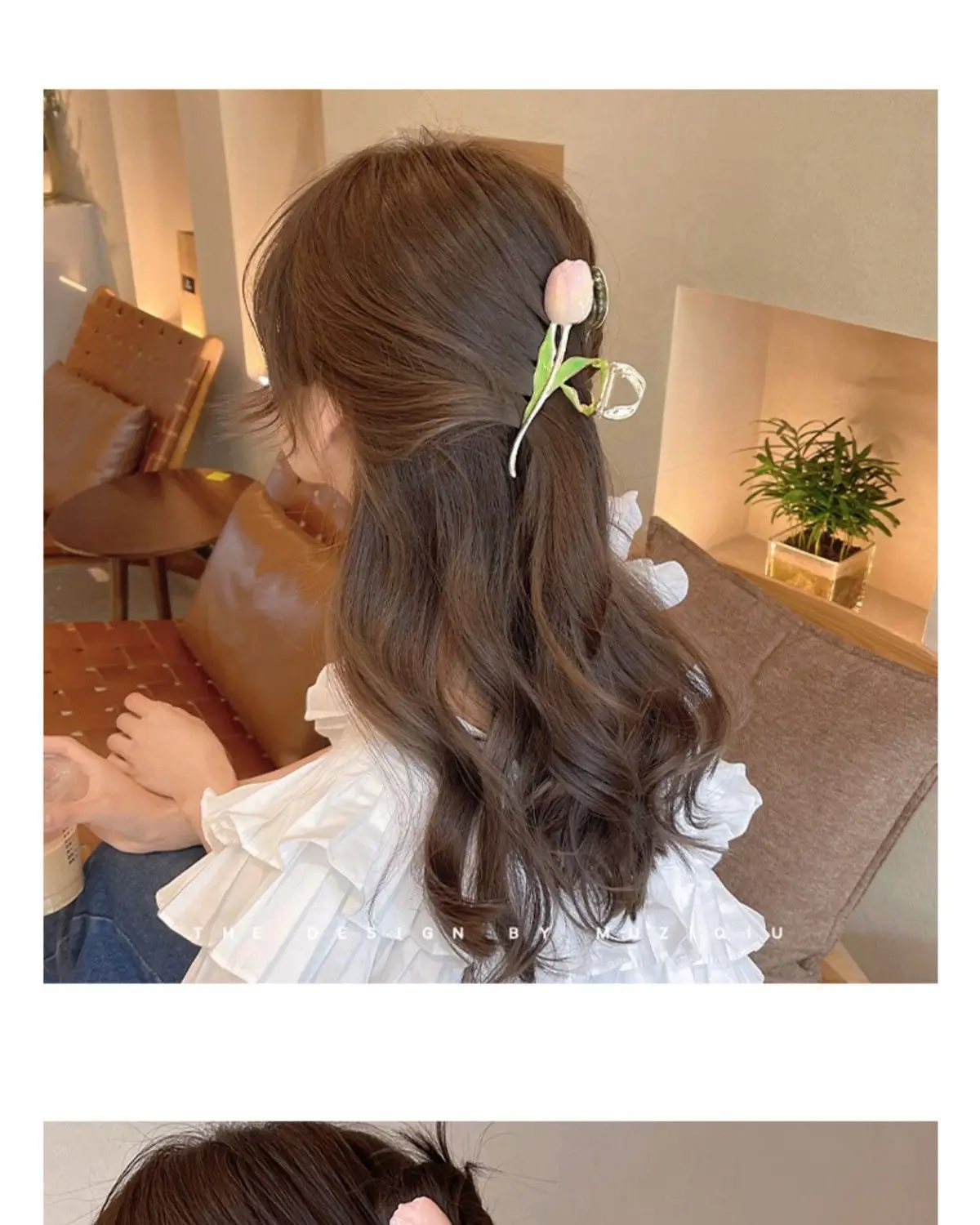 Tulip Grip Hair Clip Red Net 2022 Summer — feature 8