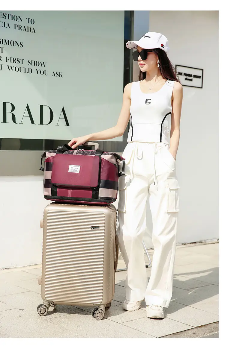 New Travel Bag Outdoor Sports Large Capacity Travel Bag Extended Fashion Fitness Bag Trendy Shoulder Bag — feature 23