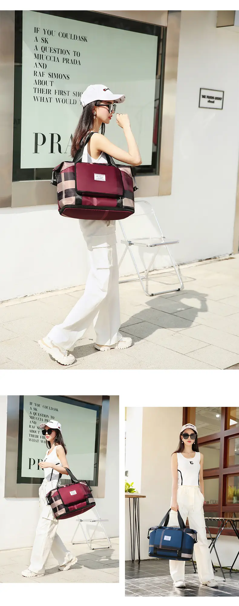 New Travel Bag Outdoor Sports Large Capacity Travel Bag Extended Fashion Fitness Bag Trendy Shoulder Bag — feature 30
