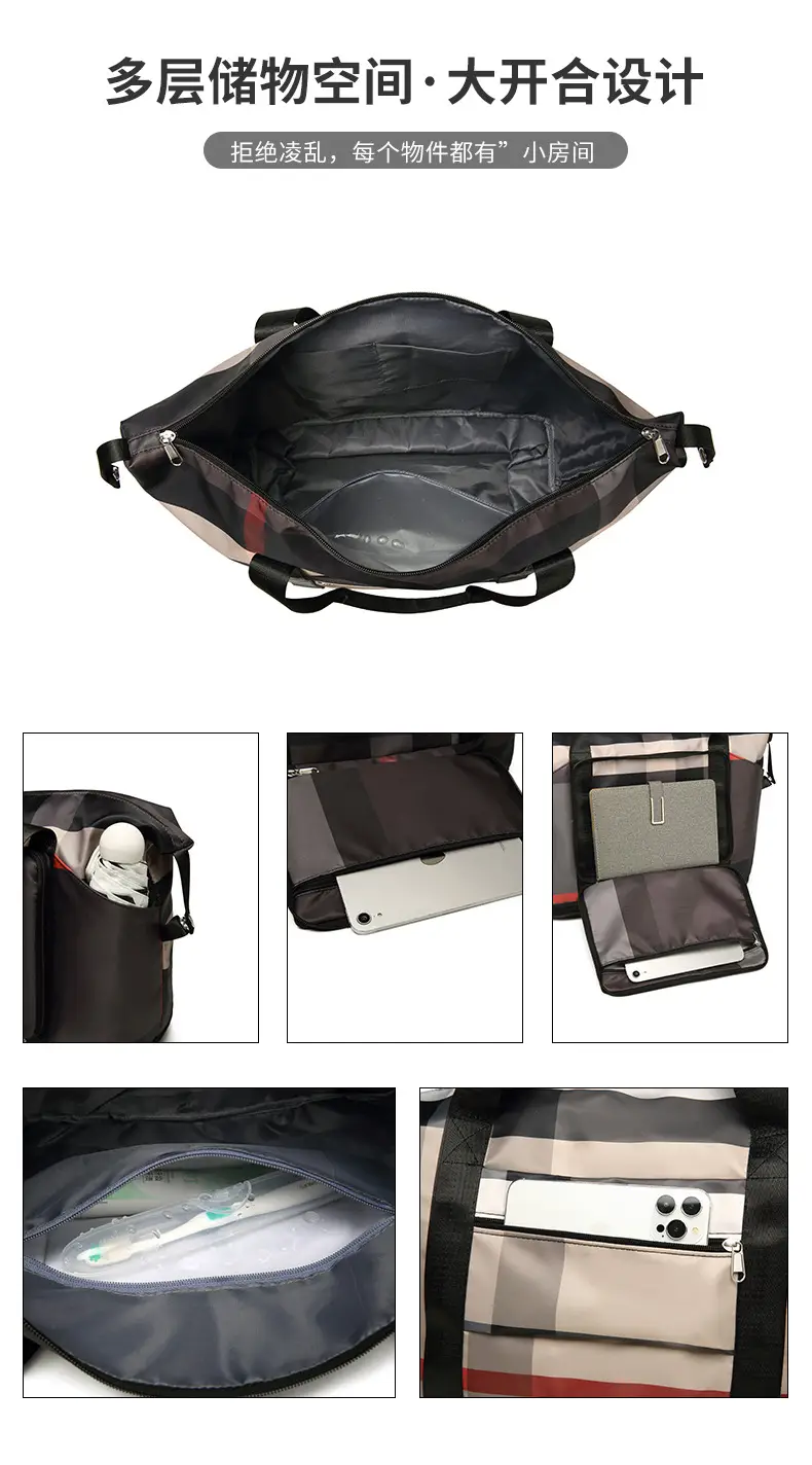 New Travel Bag Outdoor Sports Large Capacity Travel Bag Extended Fashion Fitness Bag Trendy Shoulder Bag — feature 5