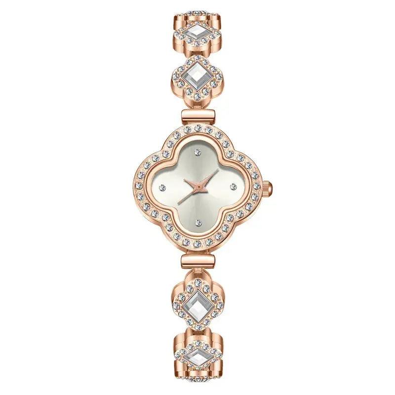 Lucky Four Leaf Clover Watch for Women Purple Diamond - Image 2