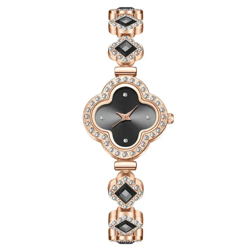 Lucky Four Leaf Clover Watch for Women Purple Diamond - Image 3