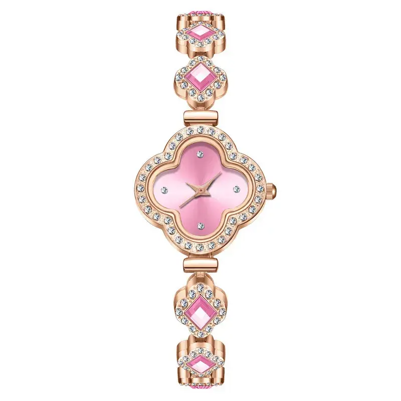 Lucky Four Leaf Clover Watch for Women Purple Diamond - Image 5
