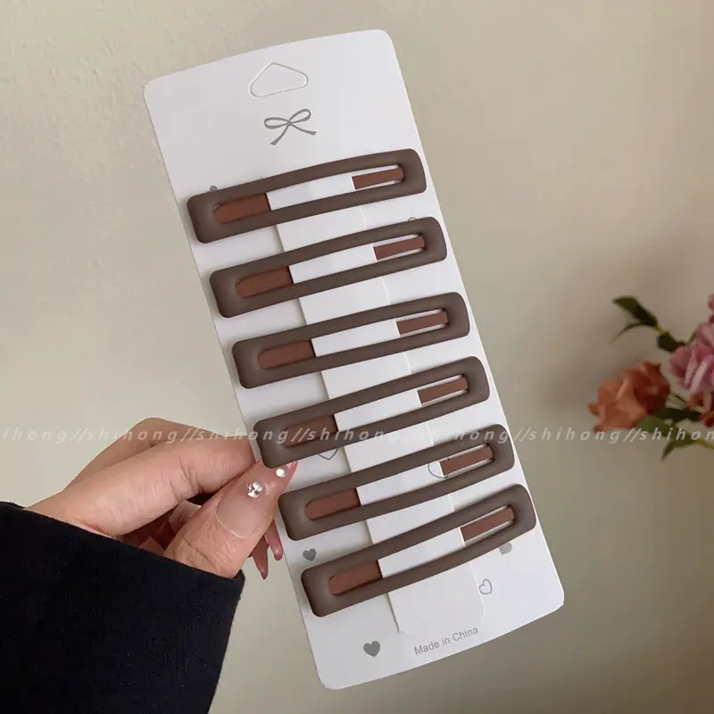 6 Pack Frosted Hair Clips for Girls & Teens - Image 3