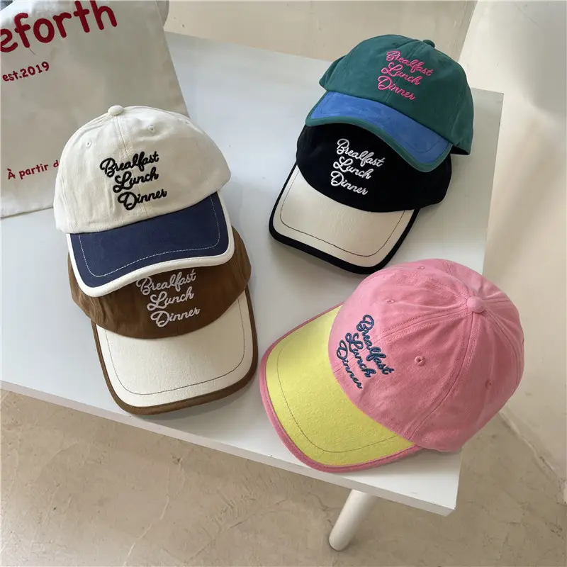 Vintage Sanding Cotton Baseball Caps Women's Big Head Couple's All-match - Image 3