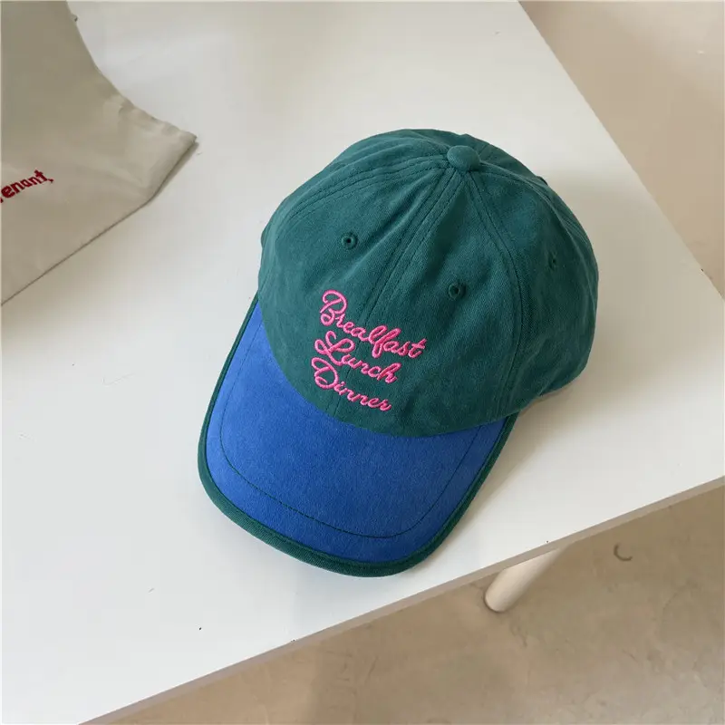 Vintage Sanding Cotton Baseball Caps Women's Big Head Couple's All-match - Image 2