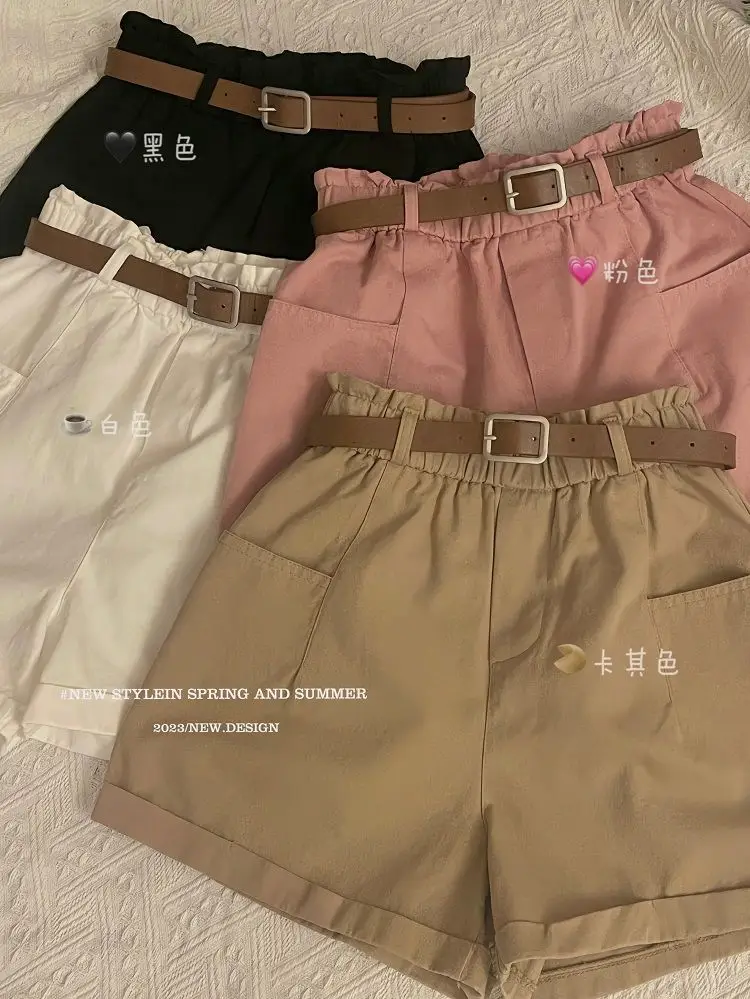 Washed Cotton New Cargo Shorts High Waist Slim — feature 24