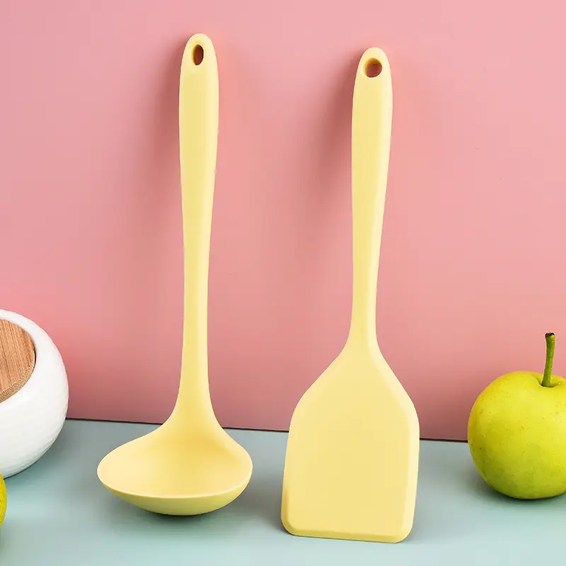 Small silicone spatula soup spoon Baking set baby food supplement tool mini spoon spatula household non-stick pan Special