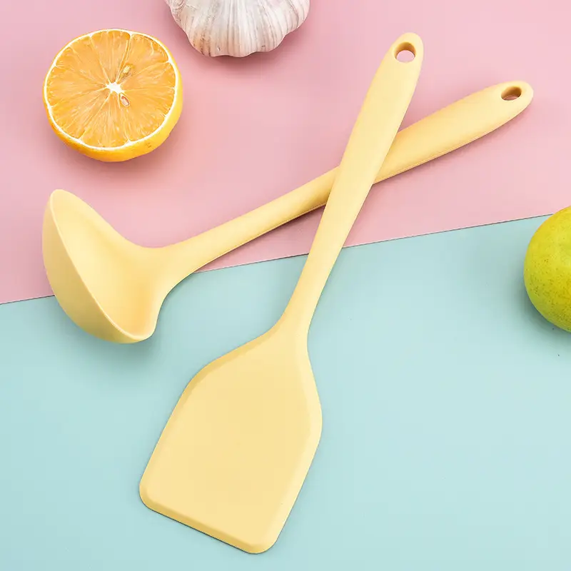 Small silicone spatula soup spoon Baking set baby food supplement tool mini spoon spatula household non-stick pan Special