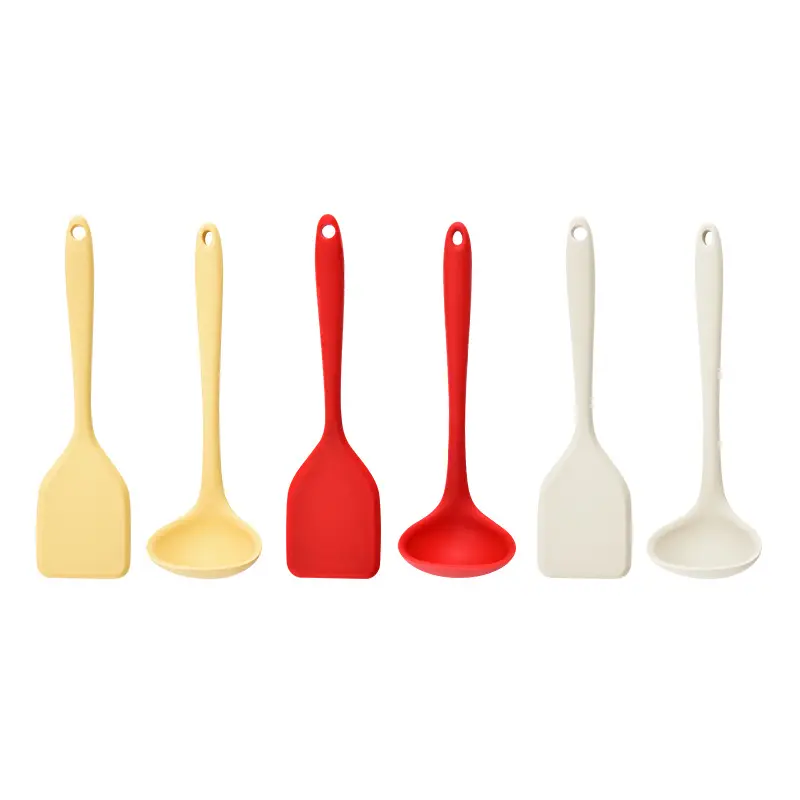 Small silicone spatula soup spoon Baking set baby food supplement tool mini spoon spatula household non-stick pan Special