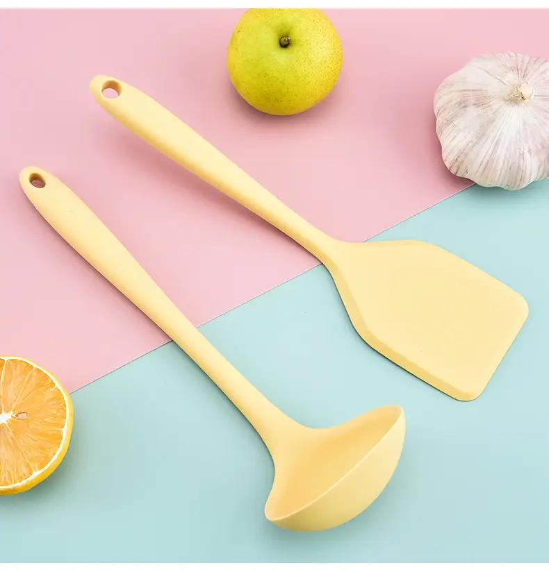 Small silicone spatula soup spoon Baking set baby food supplement tool mini spoon spatula household non-stick pan Special — feature 10