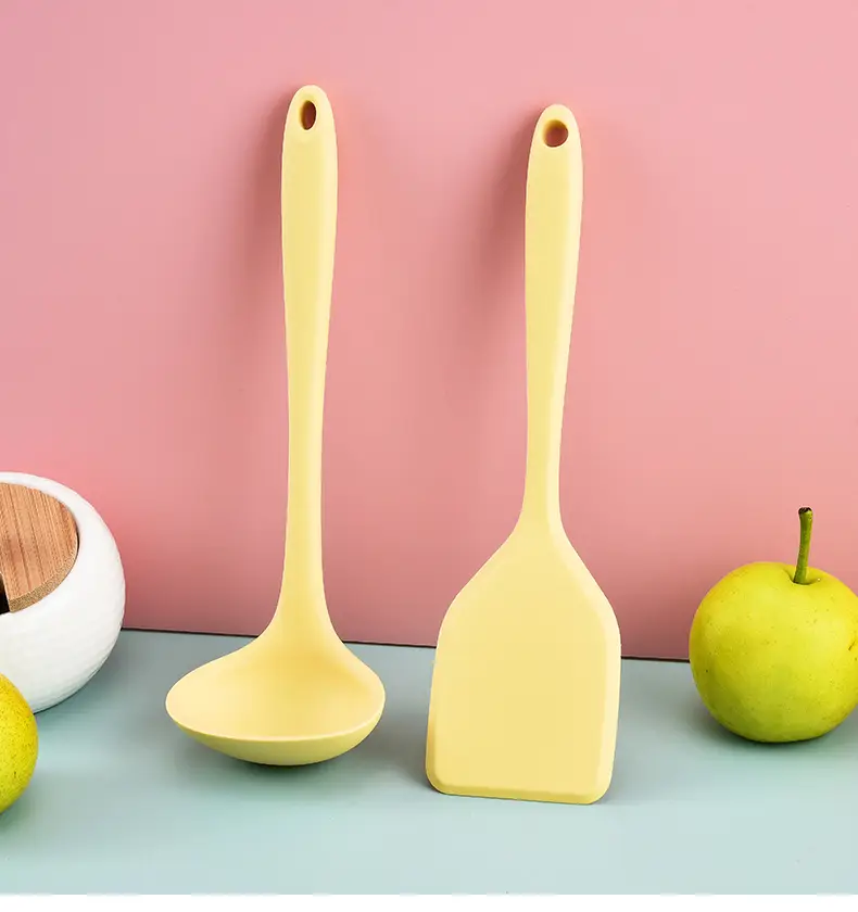 Small silicone spatula soup spoon Baking set baby food supplement tool mini spoon spatula household non-stick pan Special — feature 8