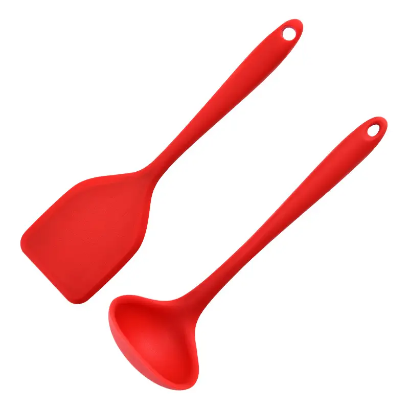 Small silicone spatula soup spoon Baking set baby food supplement tool mini spoon spatula household non-stick pan Special