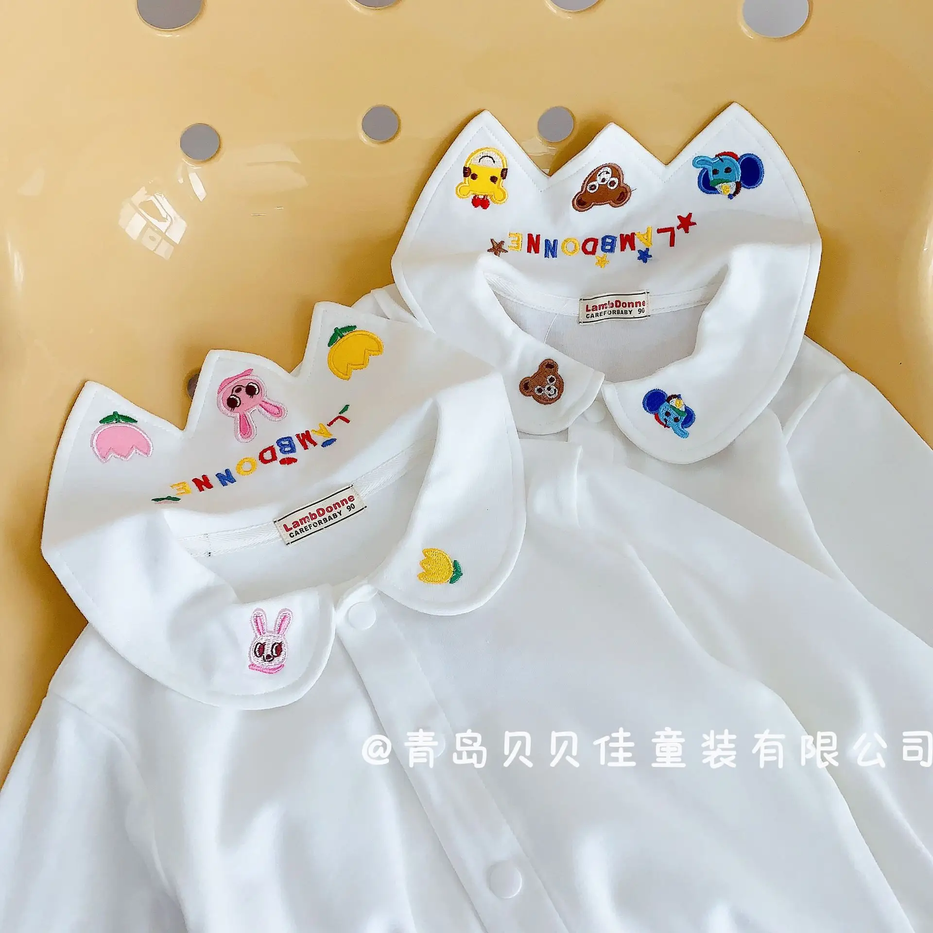 White Baby T-Shirts with Cute Embellishments - Image 5