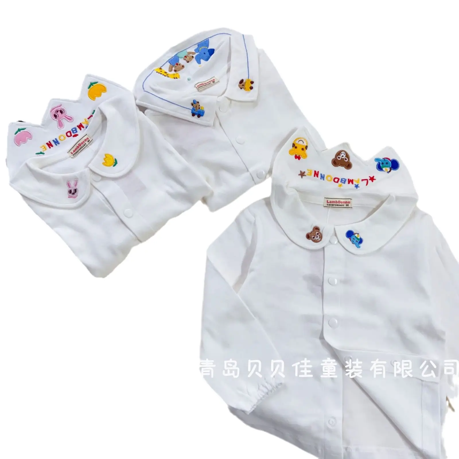 White Baby T-Shirts with Cute Embellishments - Image 7
