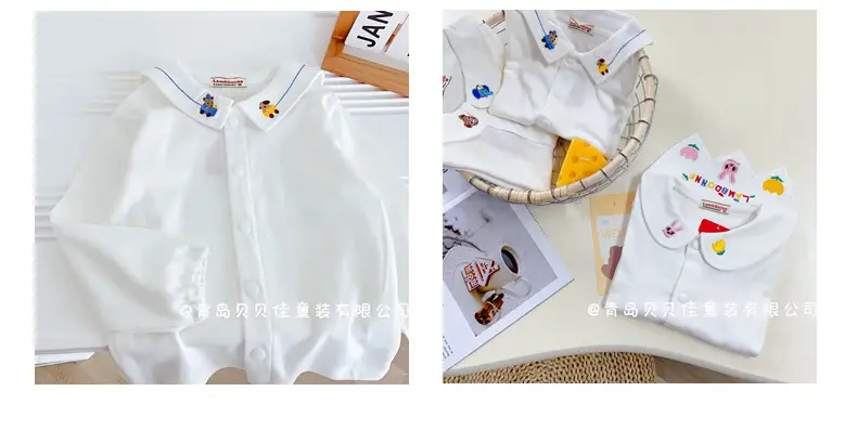 White Baby T-Shirts with Cute Embellishments — feature 19