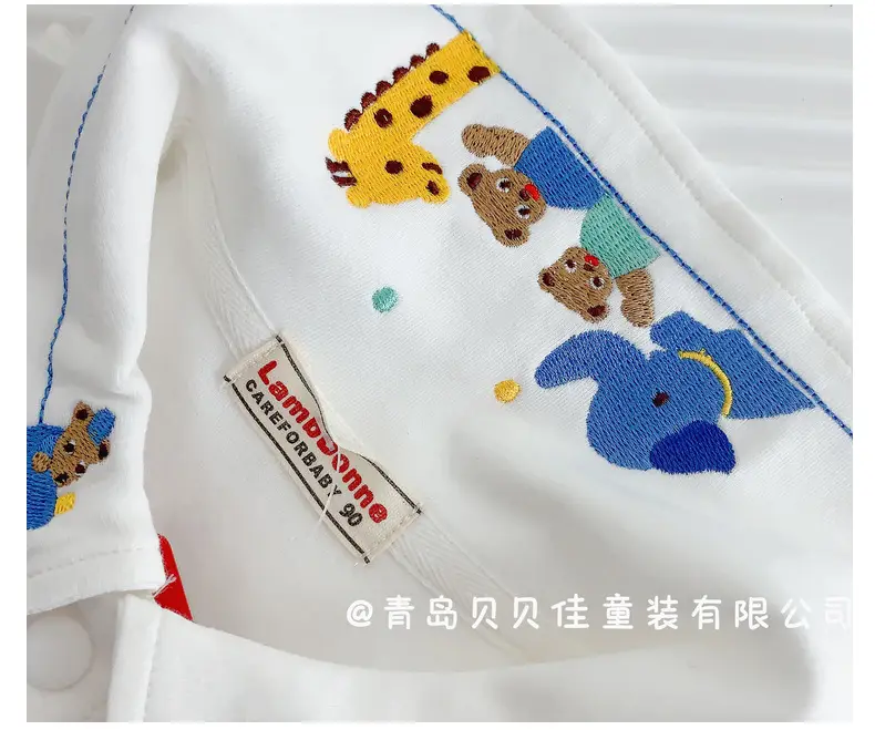 White Baby T-Shirts with Cute Embellishments — feature 27