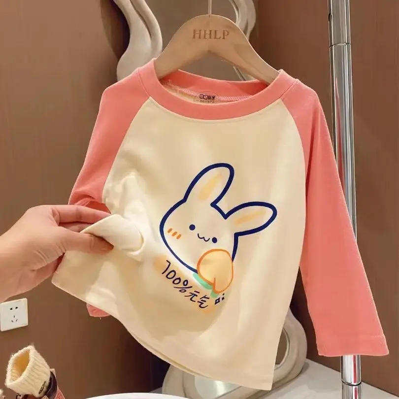 New Kids Bunny T-Shirt Pink Cream Long Sleeve — feature 3