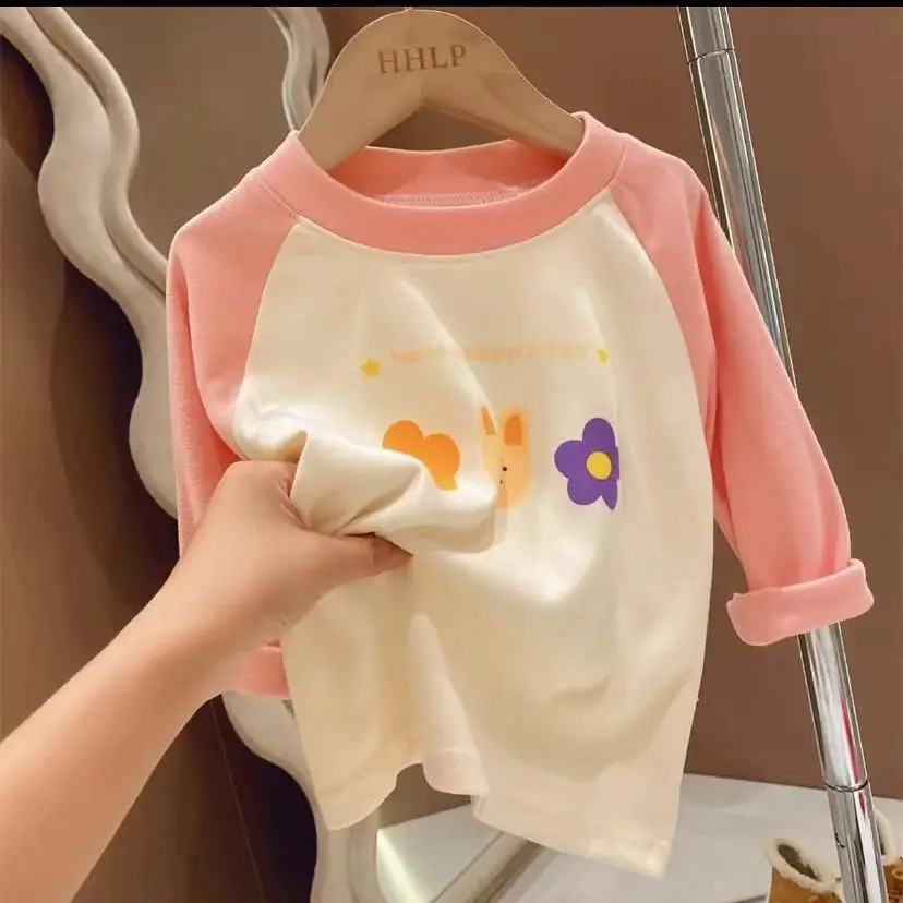 New Kids Bunny T-Shirt Pink Cream Long Sleeve — feature 5