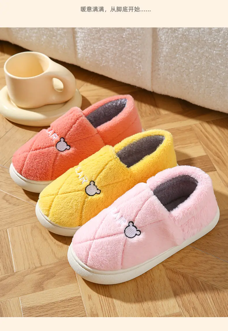 2026 New Style Home Cotton Slippers for Women, Winter Thickened Non-Slip Indoor Plush Warm Cotton Slippers for Men with Heel Cover — feature 12
