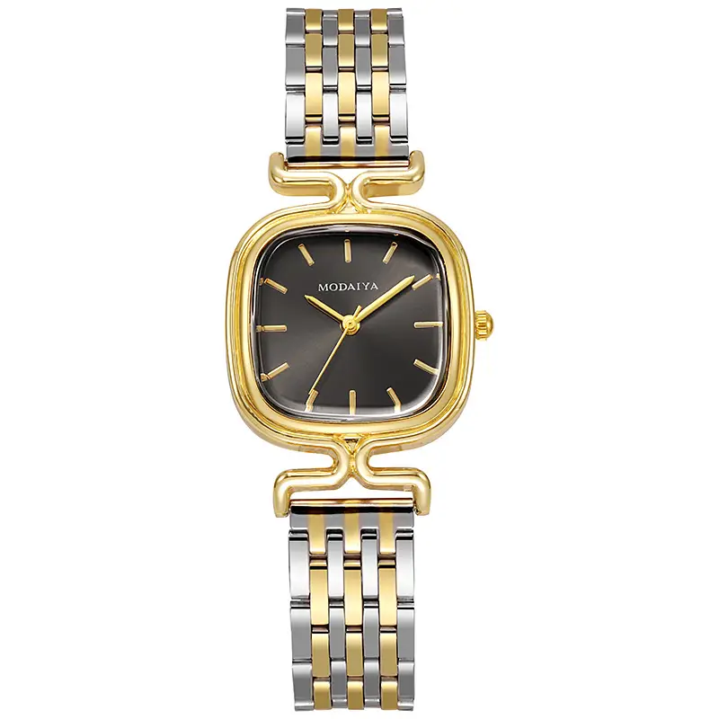 Women's Gold Steel Band Watch with Crystal Details — feature 9