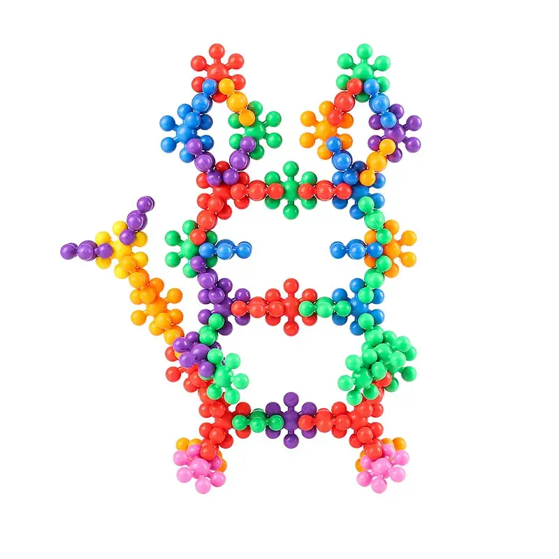 Three-Dimensional Snowflakes Building Blocks for Kids 3-6Y