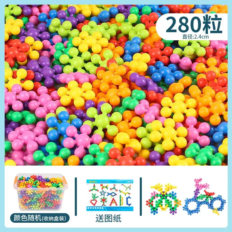 Three-Dimensional Snowflakes Building Blocks for Kids 3-6Y