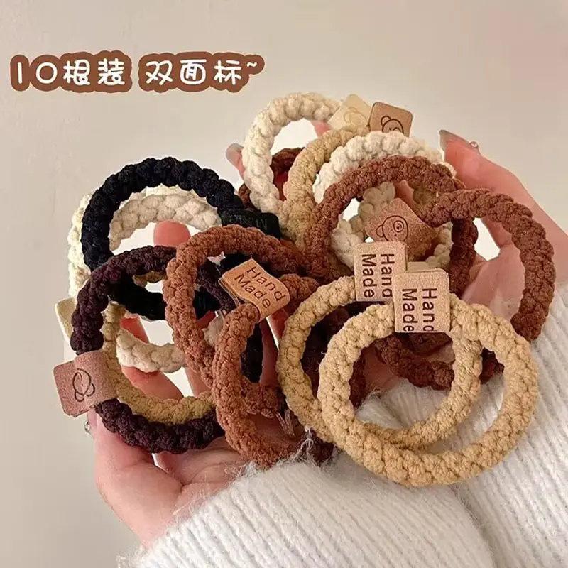 Cute Bear Design Hair Rings for Women 10 Pack — feature 12