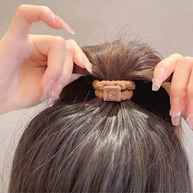 Cute Bear Design Hair Rings for Women 10 Pack — feature 13