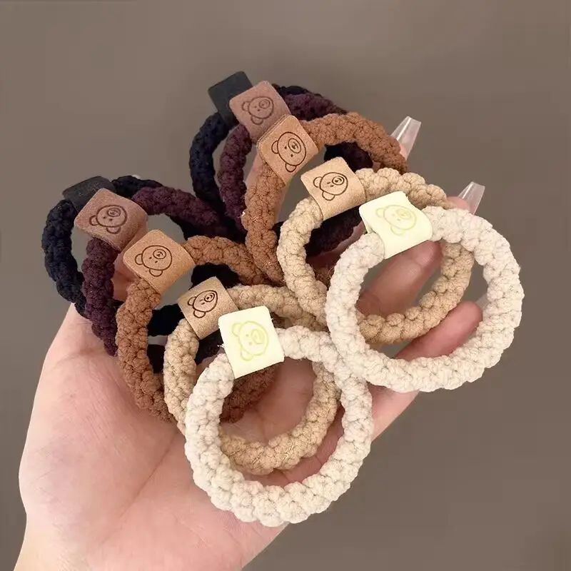 Cute Bear Design Hair Rings for Women 10 Pack — feature 15