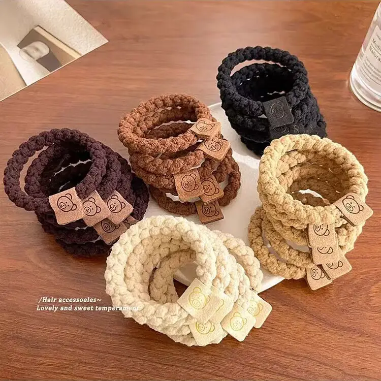 Cute Bear Design Hair Rings for Women 10 Pack — feature 9