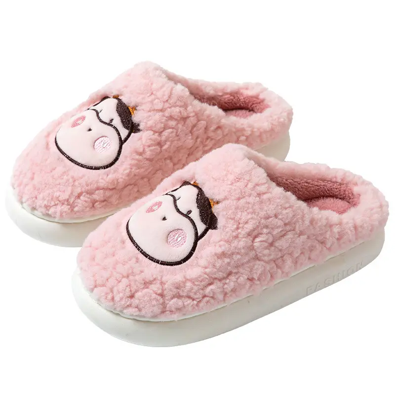 Winter Cow-Themed Cotton Slippers for Women and Couples, Indoor Home Thick-Soled Non-Slip Warm Slippers with a Soft Cushioning Feel, Cow-Style for Men - Image 8