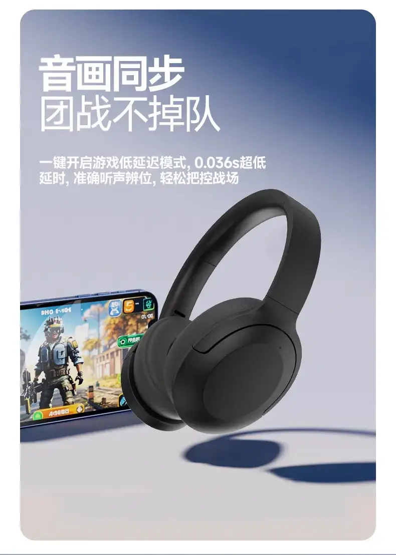Wireless Noise-Canceling Bluetooth Headset Blue ANC — feature 13