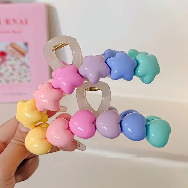 Rainbow Hair Clip for Girls Summer Updo - Image 4