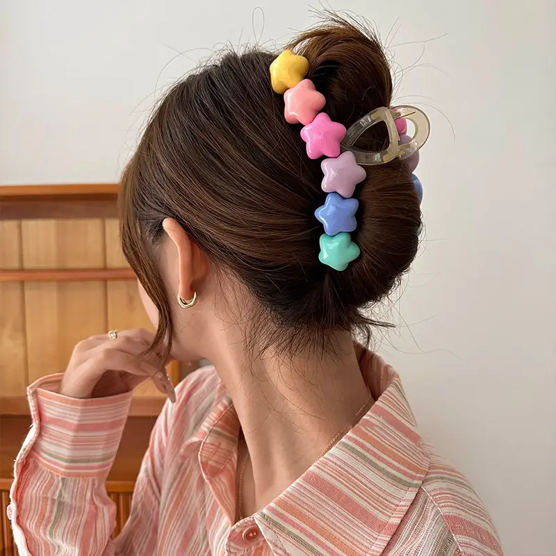 Rainbow Hair Clip for Girls Summer Updo - Image 5